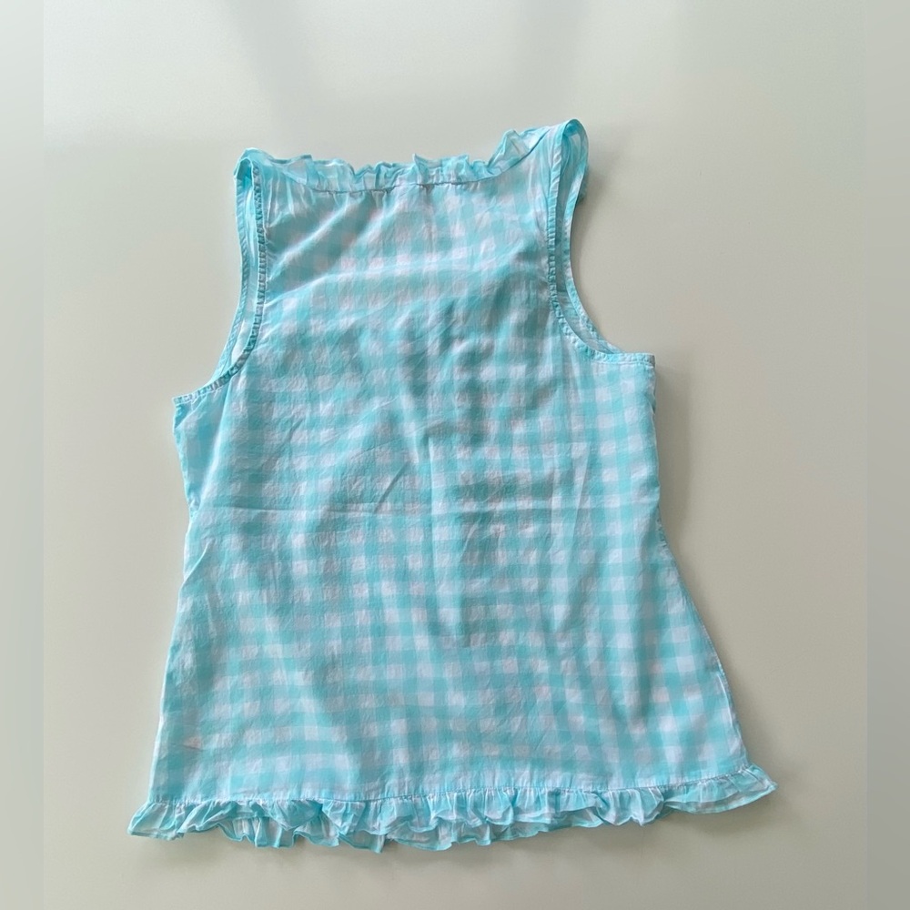 Old Navy Sleeveless Cotton Top, Plaid-Gingham Cotton Top, Size M - Picture 2 of 5